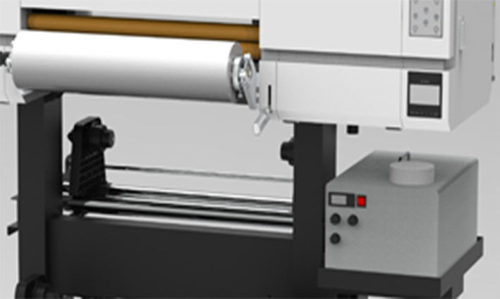 8 Warna Tinta DTF UV Printer dengan AB Printing Film dan ketinggian fleksibel Media 6mm