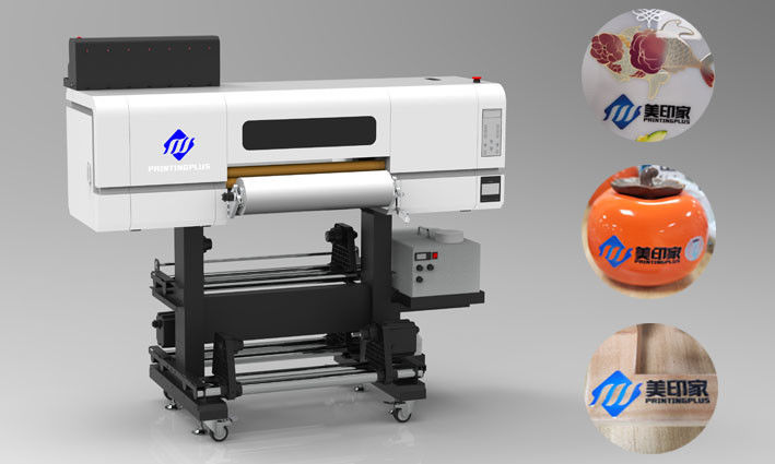 8 Warna Tinta DTF UV Printer dengan AB Printing Film dan ketinggian fleksibel Media 6mm